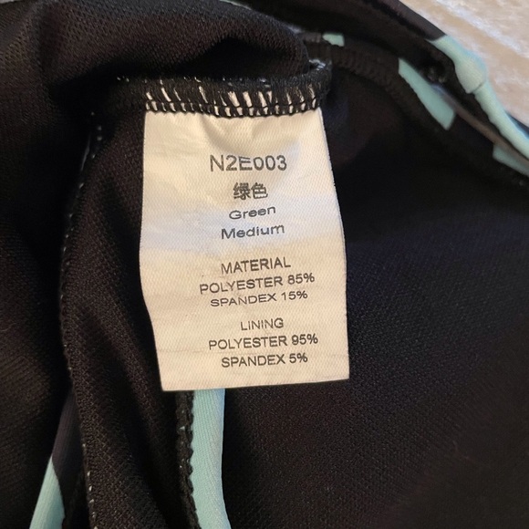 Two Piece Swimsuit Black and Blue Size Medium - Picture 8 of 13